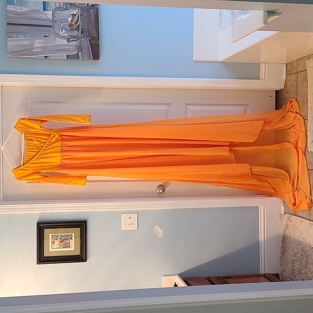 Orange Maternity Dress